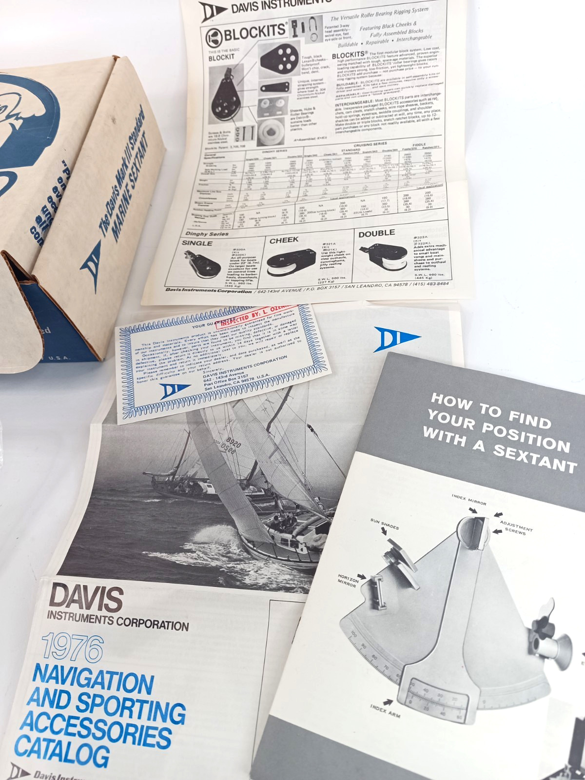 The Davis Mark 3 Marine Sextant With Original Box & Paperwork 1976 Nice!