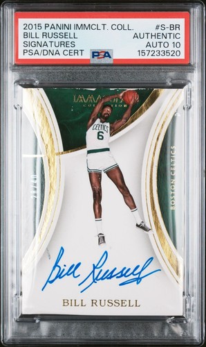 Bill Russell 2015-16 Panini Immaculate Signatures Auto Autograph #/40 PSA 10 AU