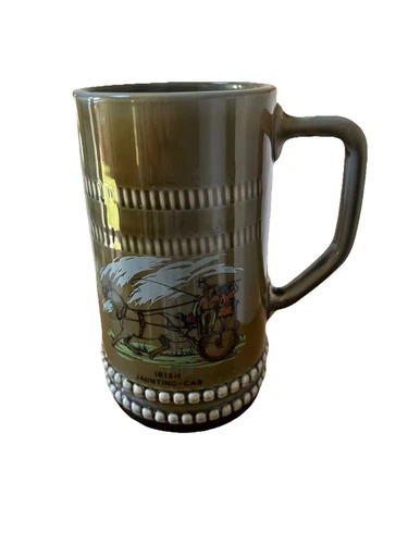 WADE Irish Porcelain Beer Stein or Mug ~ Irish Jaunting Car ~ Ireland