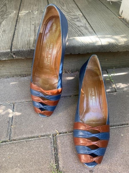 Women Bruno Magli Heels Navy 37.5