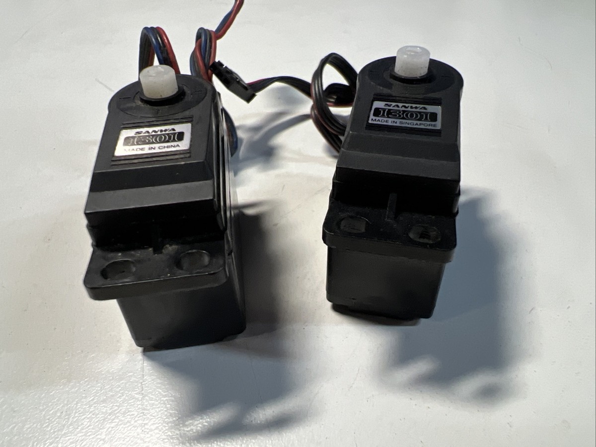 Used Pair Of Vintage RC Car Servo Sanwa 1301 for Period