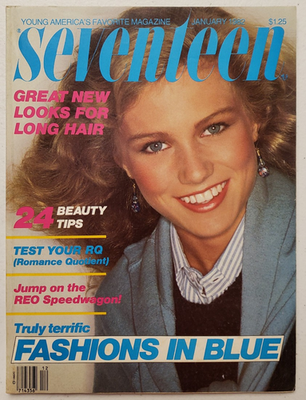 Seventeen Magazine January 1982 Fashions in Blue~REO Speedwagon