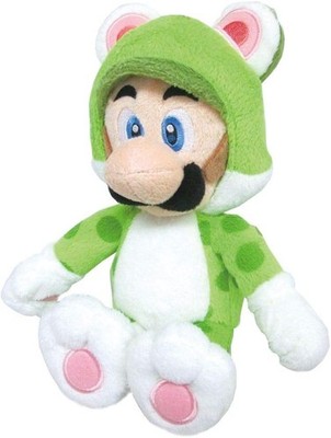 Sanei Trading super mario 3D World Neko Luigi (S) Plush Doll Sitting height 18cm