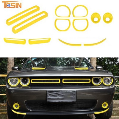 17X Exterior Decoration Cover Trim Kit Full Set for Dodge Challenger 15+ Yellow
