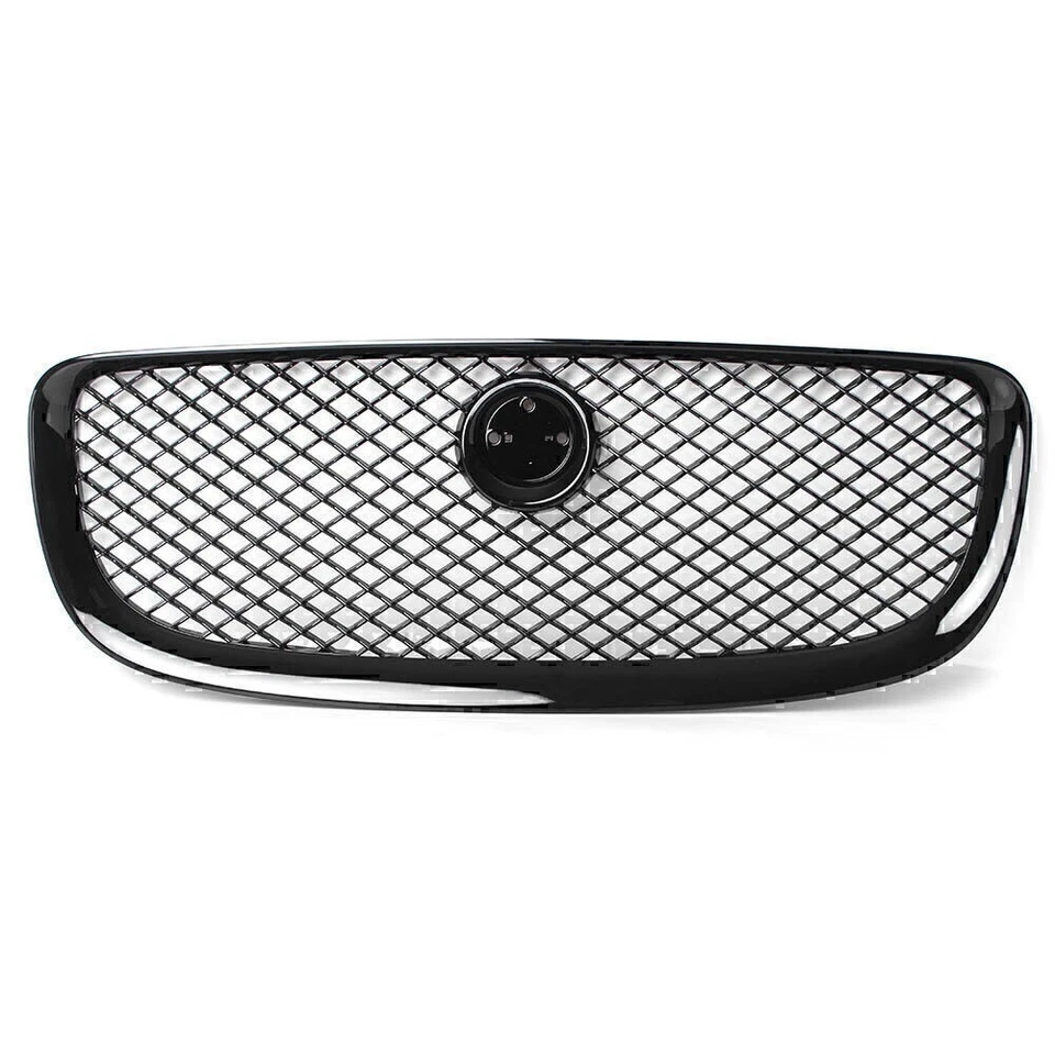 Upper Front Center Grille Mesh Fit Jaguar XJ 2010 2011 2012 2013 2014 2015 Black - Изображение 3 из 4