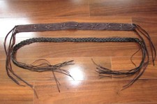 DELIA'S New Lot of 2 VINTAGE 90's BOHO Suede Leather Fringed Braid Belts