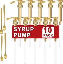 10 Packs Coffee Syrup Pump Dispenser,Fits 25.4 Oz/750Ml Coffee Flavoring Syrup B