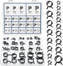 17Sizes Spring Band Hose Clamps Assortment Kit 5mm 6mm 7mm 8mm 9mm 10mm 11mm ...