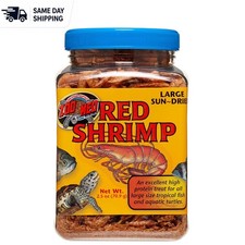 Sun-Dried Red Shrimp Treat - High Protein for Large Aquatic Pets, 2.5 Oz