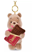 Disney store japan Pooh Plush Keychain CHOCOLATE STYLE Winnie the Pooh