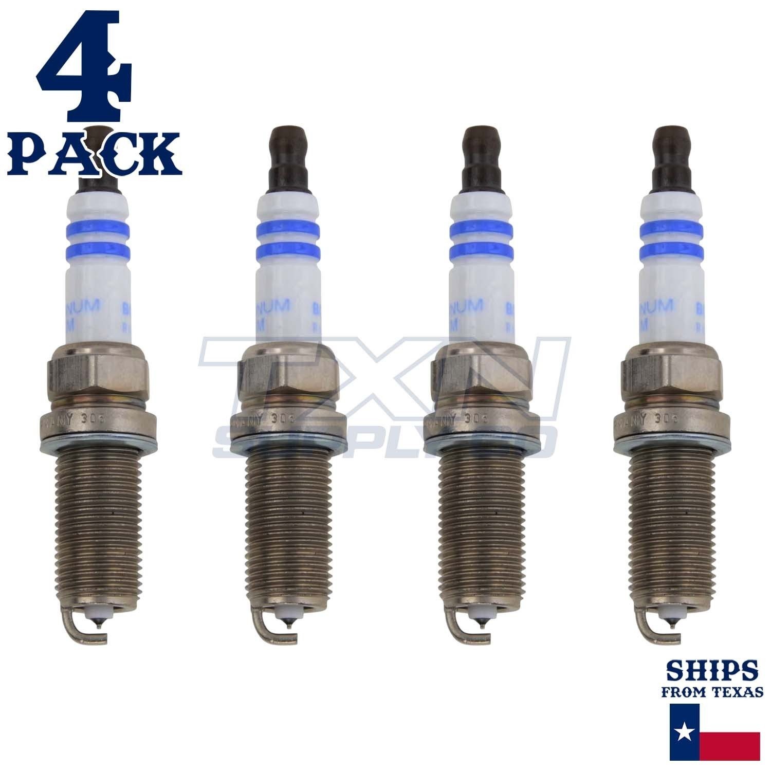 4 Pack BoschÂ FR7NPP332Â Double Platinum Spark Plugs