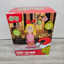 Gemmy The Grinch Cindy Lou Who Inflatable 5 F...