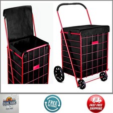 Shopping Cart Liner Black Waterproof 18x15x24 Square Bottom w/ Adjustable Straps
