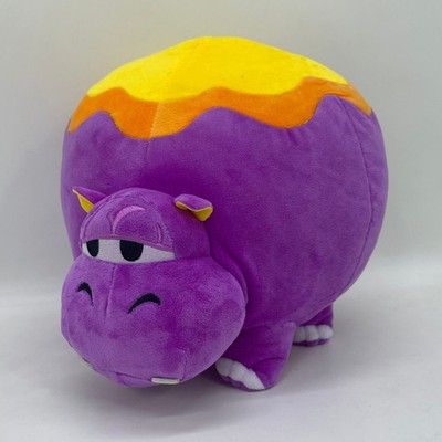 Purple Hippo Plush Doll Soft Toy Teddy 8''