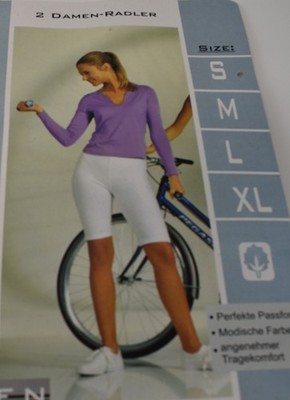 Damen Radlerhosen Short Sporthose Freizeit Gr. S farbig  Restposten 4 Stück
