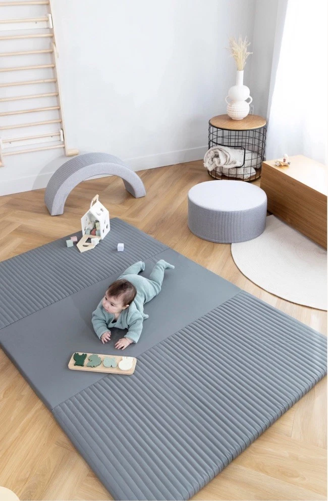 Vegan Leather Gray Soft Playmat. New In Box.