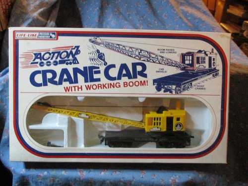 ¡Coche grúa realista nuevo en caja con pluma de trabajo!  Baltimore y Ohio No. 8182 | Zustand: New
