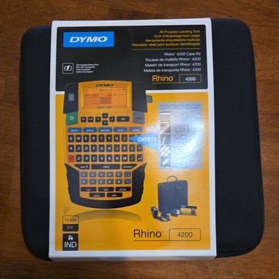 Dymo Rhino 4200 Case Kit All-purpose Labeling Tool 19MM 3/4'' Bundle