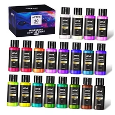 Iridescent Acrylic Paint Set, 20 Chameleon Colors in 2 oz/60ml 2oz X 20 Colors