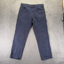 Dickies Pant Mens 34x32 Blue Cotton Carpenter Straight Leg Workwear Utility