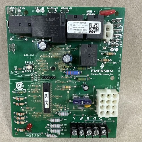 TESTED🔥 Emerson 50M56-291-01 Furnace Control Circuit Board PCBBF135 (N53)