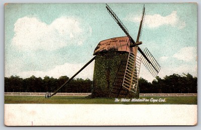Postcard Oldest Windmill on Cape Cod MA udb L196