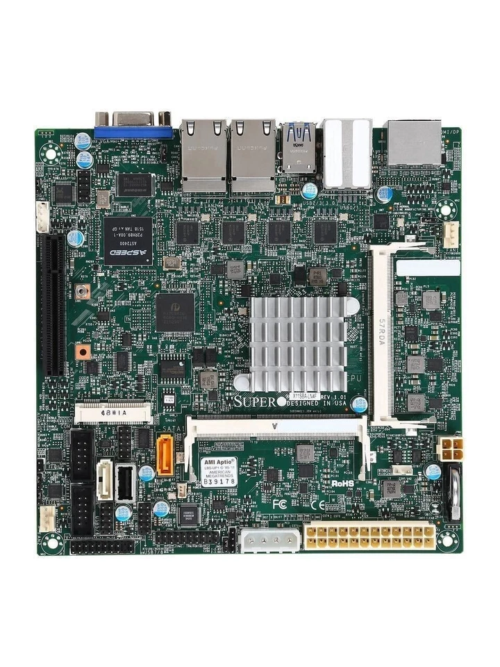 Supermicro X11SBA-LN4F MB Mini-ITX Pentium N3700 отлично подходит для PFSENSE!!! REV 1.02A - Изображение 3 из 4