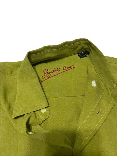 Bugatchi UOMO Men's Size M Green Long Sleeve Dress Shirt - Picture 3 of 8