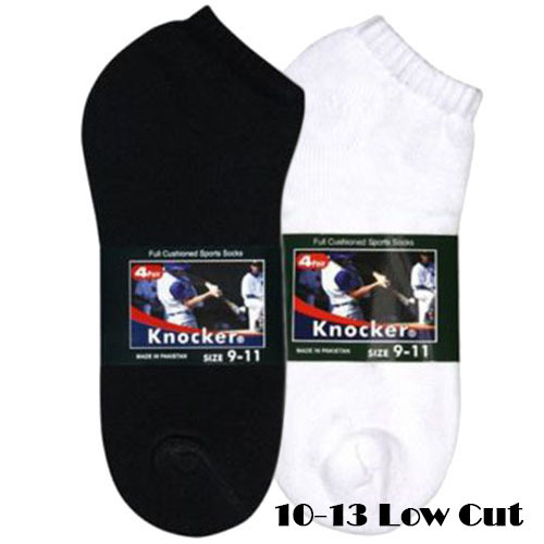 4 - 12 Pack 10-13 Men Sports Cotton Low Cut Thick Socks No Show Gym White Black - Picture 2 of 4