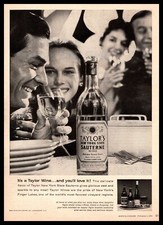 1960 Taylor's New York State Sauterne Wine Hammondsport Finger Lakes NY Print Ad