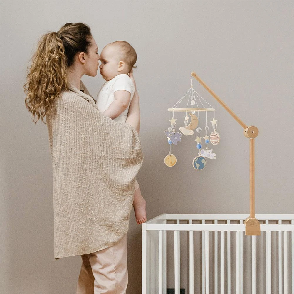 Baby Crib Mobile Hanging Bed Bell Holder Toy Arm Bracket Frame
