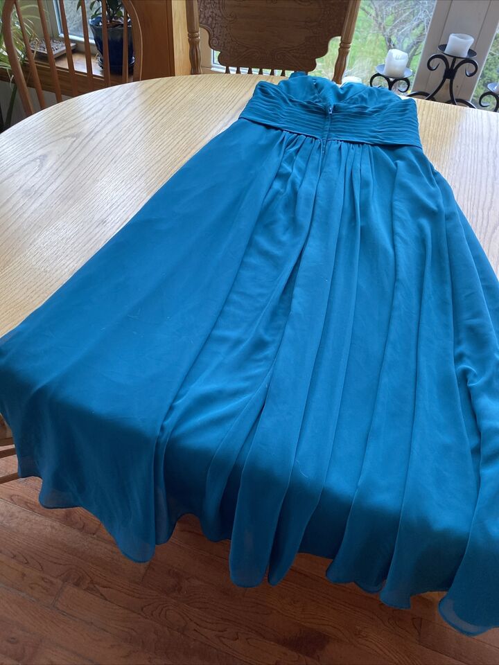 AZAZIE Bridesmaid dress Sleeveless Pleated Bodice PEACOCK Blue/Green ...