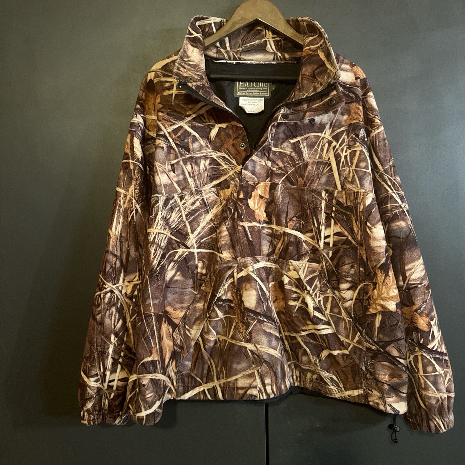 Vintage Hatchie Advantage Jacket Camouflage Camo Pullover 80s 90s Large Nice