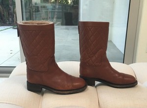 chanel brown boots