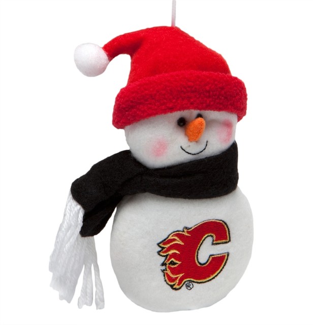 Calgary Flames Plush Snowman Christmas Ornament eBay