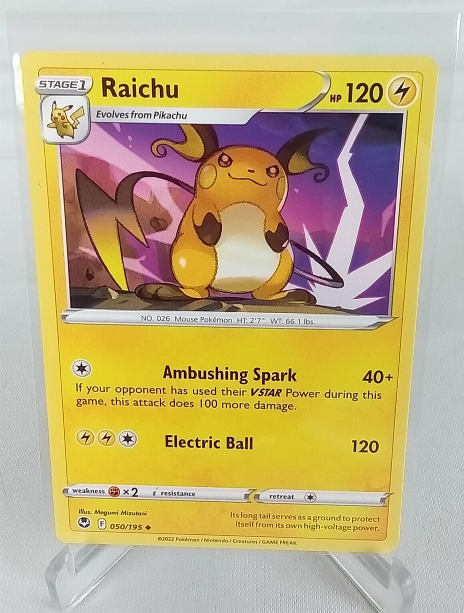 Raichu 50/195 Silver Tempest Pokmon Card 2022 | eBay