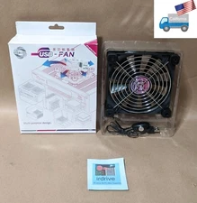 Evercool 140mm USB Powered NUC, Router, Amplifier, Console 2-Speed Cooling Fan