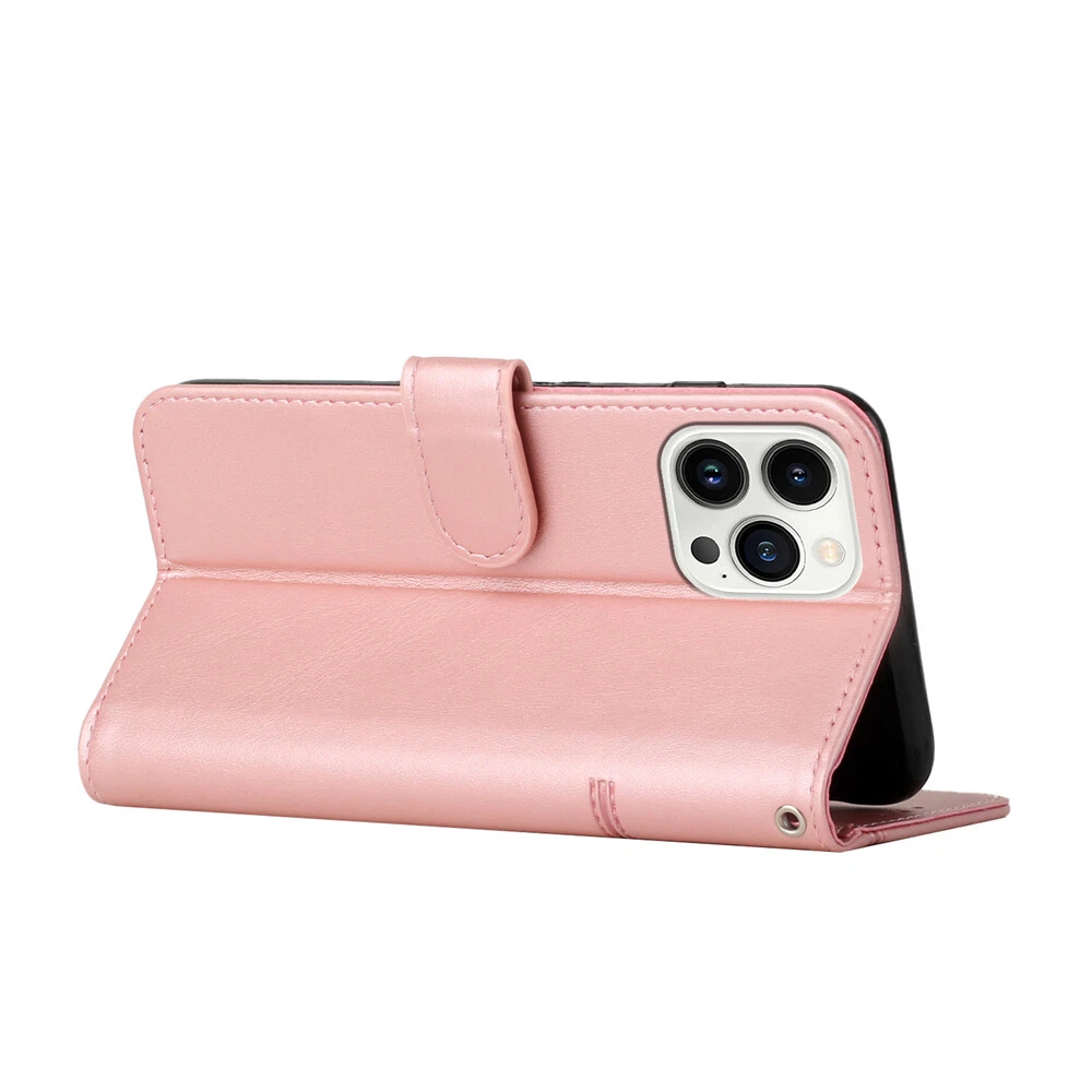 Premium Leather Flip Wallet Shockproof Case for iPhone 15 Pro Max 14 13 XR 7 with Full Protection