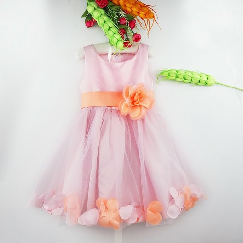 Petals Flower Girls Wedding Dress Birthday Party Bridesmaid Maxi Gown Princess - Picture 40 of 81