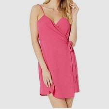 Show Me Your MuMu Say Jay Ruffle Dress Size Small Barbiecore Adjustable