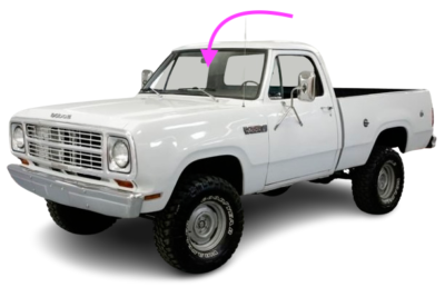 ガラスウィンドウWH Fits: 1972-1979 Dodge W Series Pickup 2 Door Standard Cab Front
