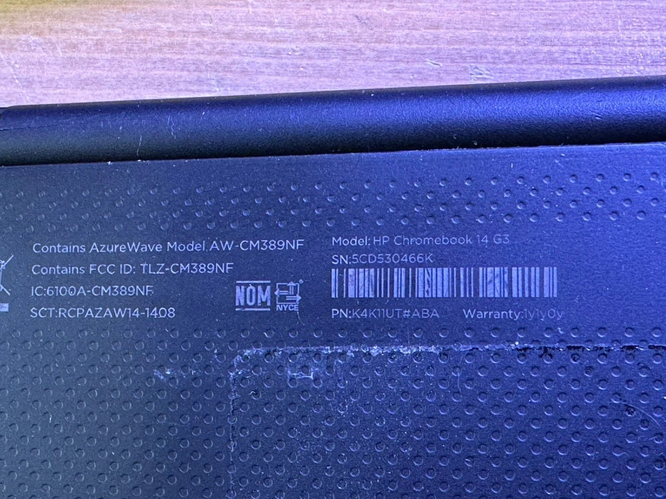 (Lote de 11) HP Chromebook 14 G3 K4K11UT#ABA - Solo para piezas - Faltan pantallas Foto 2 de 3