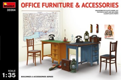 MiniArt 35564 Office Furniture & Accessories 1/35