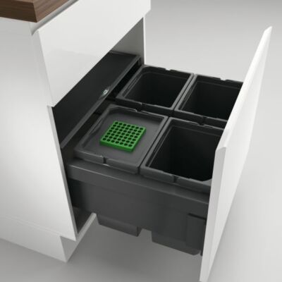 Cox  Base 360 S/600-4, Abfallsammler für Frontauszüge, mit Biodeckel, anthrazit,