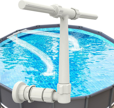 Aquajoyer Pool Fountain for above and In-Ground Pools, Dual Spray Waterfall Spri