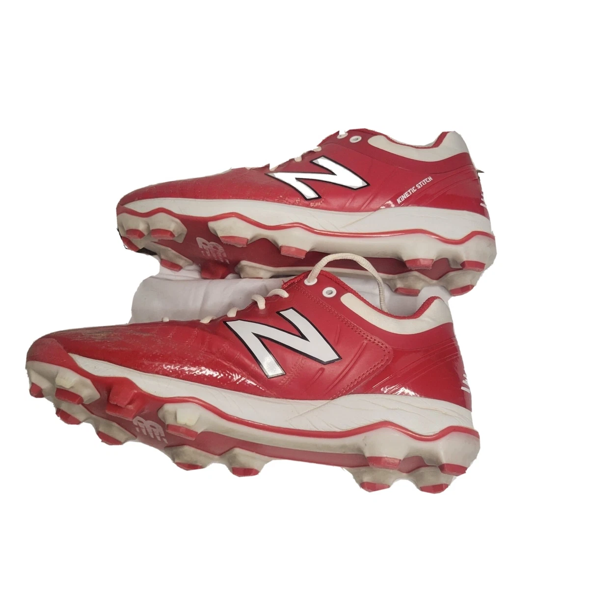 NEW BALANCE Cleats‎ 10 red/white 4040v5 TPU Athletic Football Baseball Outdoor Amazon.com | New Balance Mens COMPv3 TPU Baseball Cleats Red  main image 3