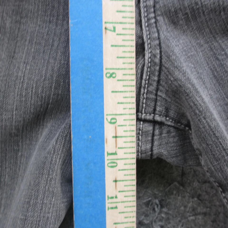 Pantalones de mezclilla para mujer Common Genes 8 grises lavados claros tiro bajo rectos Foto 4 de 4