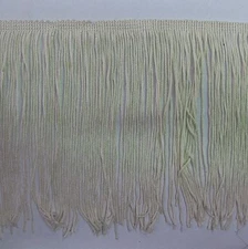 6" ivory chainette  Fringe Lampshade Costume Trim by the Yard,dance dress 