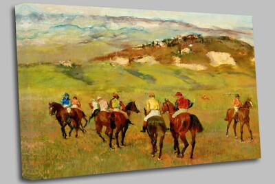 Edgar Degas, Jockeys zu Pferd Leinwand Wandbild Bild Druck