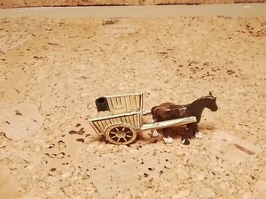 Preiser HO 2292 - Charette, Personnages & Chevaux - Décor Train Électrique - Boîte